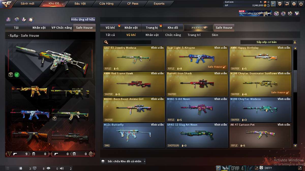 shop acc cf uy tin gia re